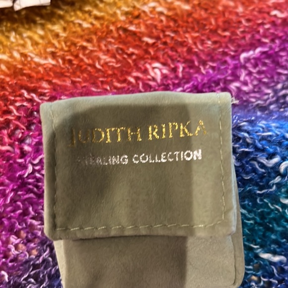 Judith Ripka Sterling Monaco Green Goddess Ring with emeralds. - Picture 7 of 9